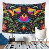 Mexikanische Blumen und Vögel Wandteppich Dekor Kunst Ästhetische Wandteppiche für Wohnzimmer Schlafzimmer Haus Wandtuch Wandbehang