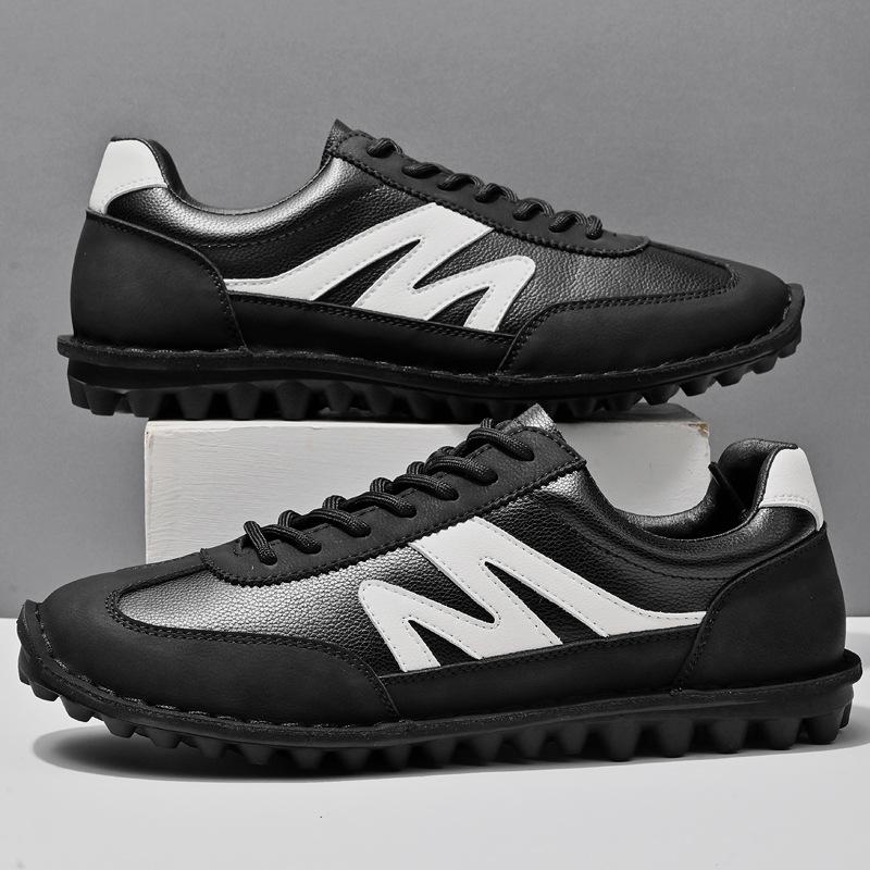 

Spring and summer new outdoor men s shoes foreign trade 2025 hot-selling large-size leather sports men s casual shoes 46 чорний