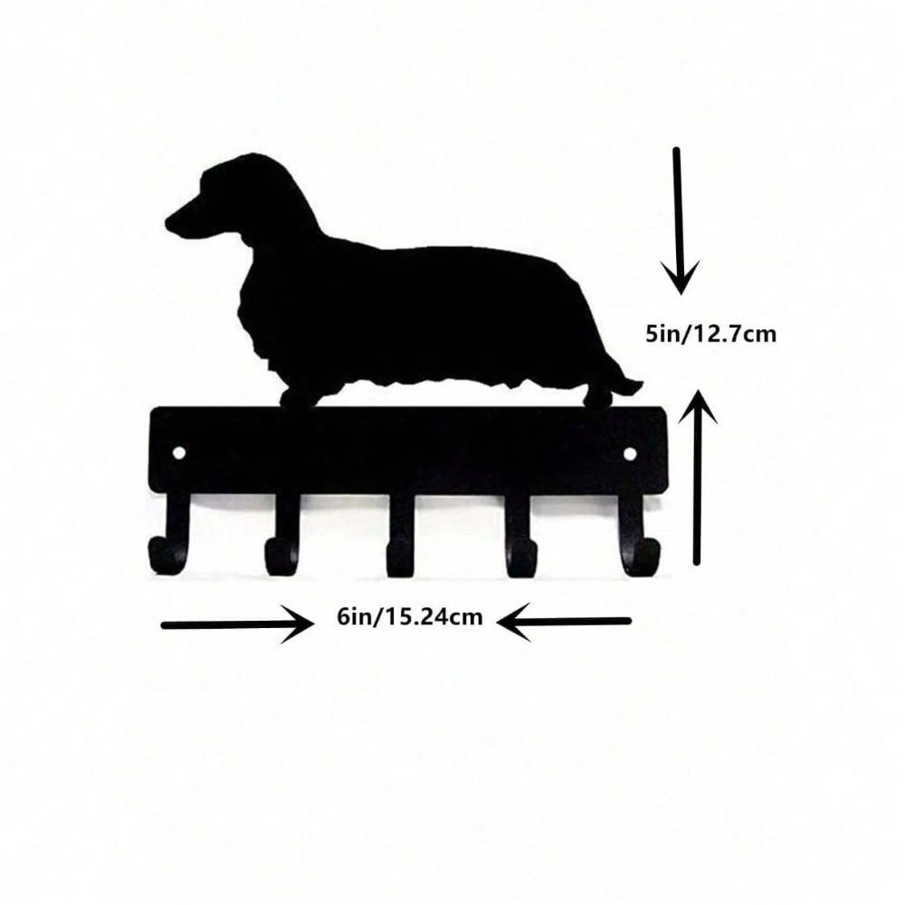 

1PC Black Dog Shaped Iron Wall Hook, Creative Animal Decor, Storage Organizer for Kitchen Bathroom Coat, Home Essentials TY2074 різнокольоровий