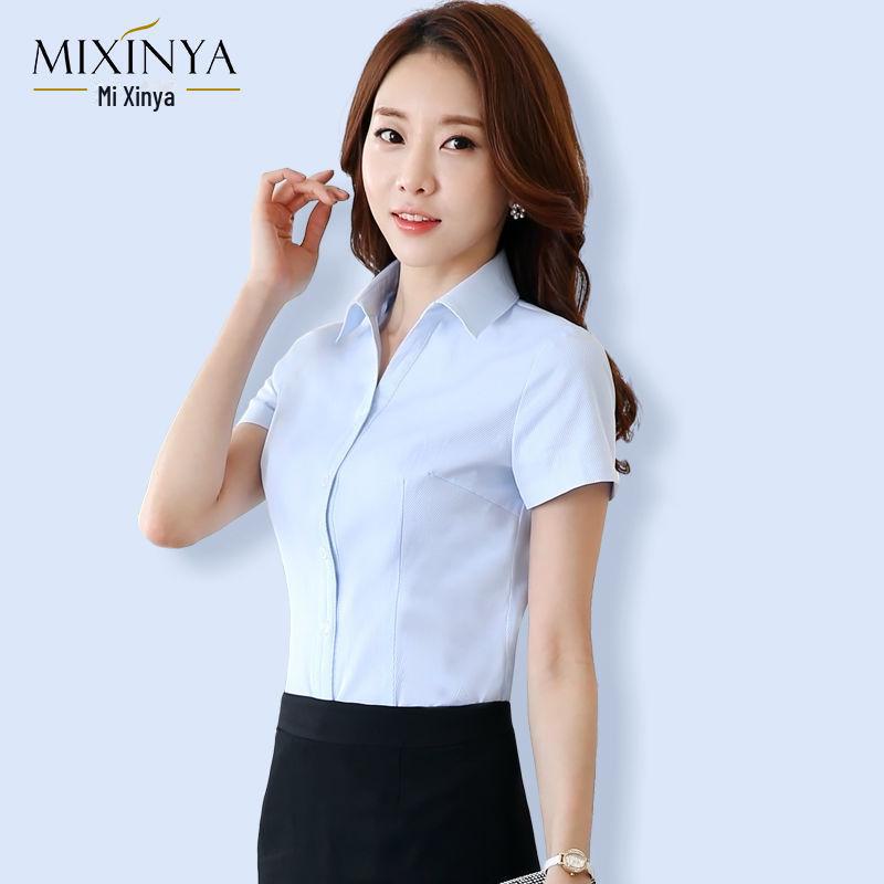 Korean Color-Block Long-Sleeve Chiffon Shirt for Women