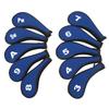 10pcs Golf Iron Head Cover with Number Printing Neoprene Zippered Golf Club Irons Covers Royal Blue