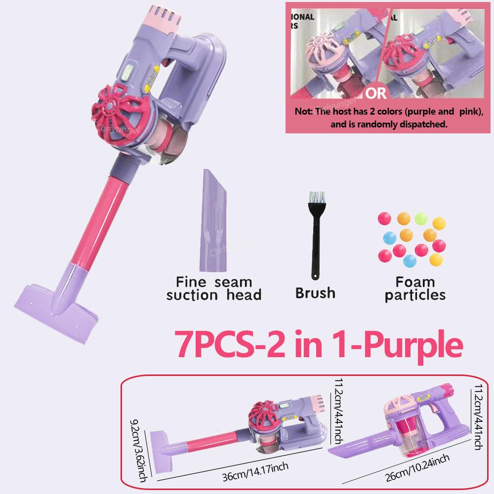 Kids Vacuum Cleaner Toy Electric Realistic Pretend Play Housekeeping Cleaning Set Educational Gift for Toddlers Boys Girls