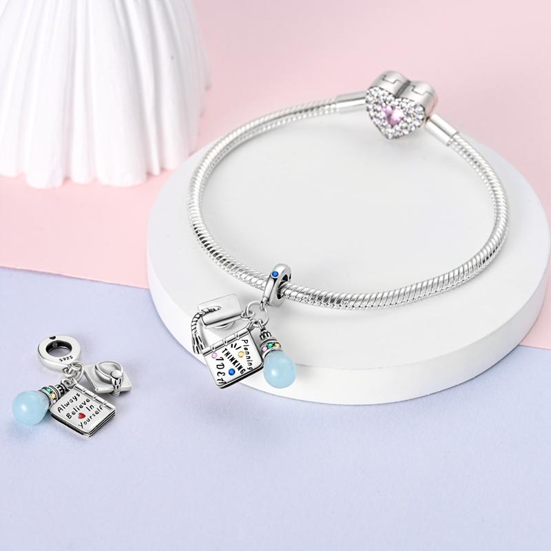 

Plated 925 Silver Football Sports Charms Fit 925 Charms Bracelet Beads Jewelry Gifts for Women
