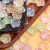 500g about 470Pcs 18mm Acrylic Flat Bottom Perforated Fashion DIY Jewelry Accessories Rose Beads Flower AB Magic Color