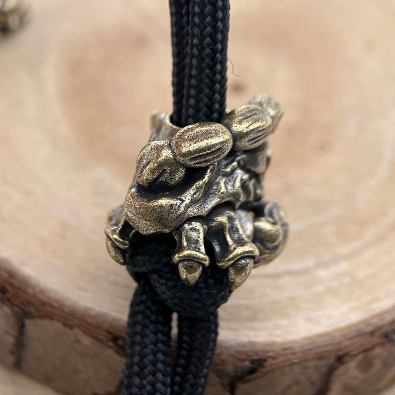 Scorpion Skull Brass Knife Bead Edc Outdoor Diy Paracord Handmade Woven Lanyard Pendant Umbrella Rope Bracelet Charm Accessories