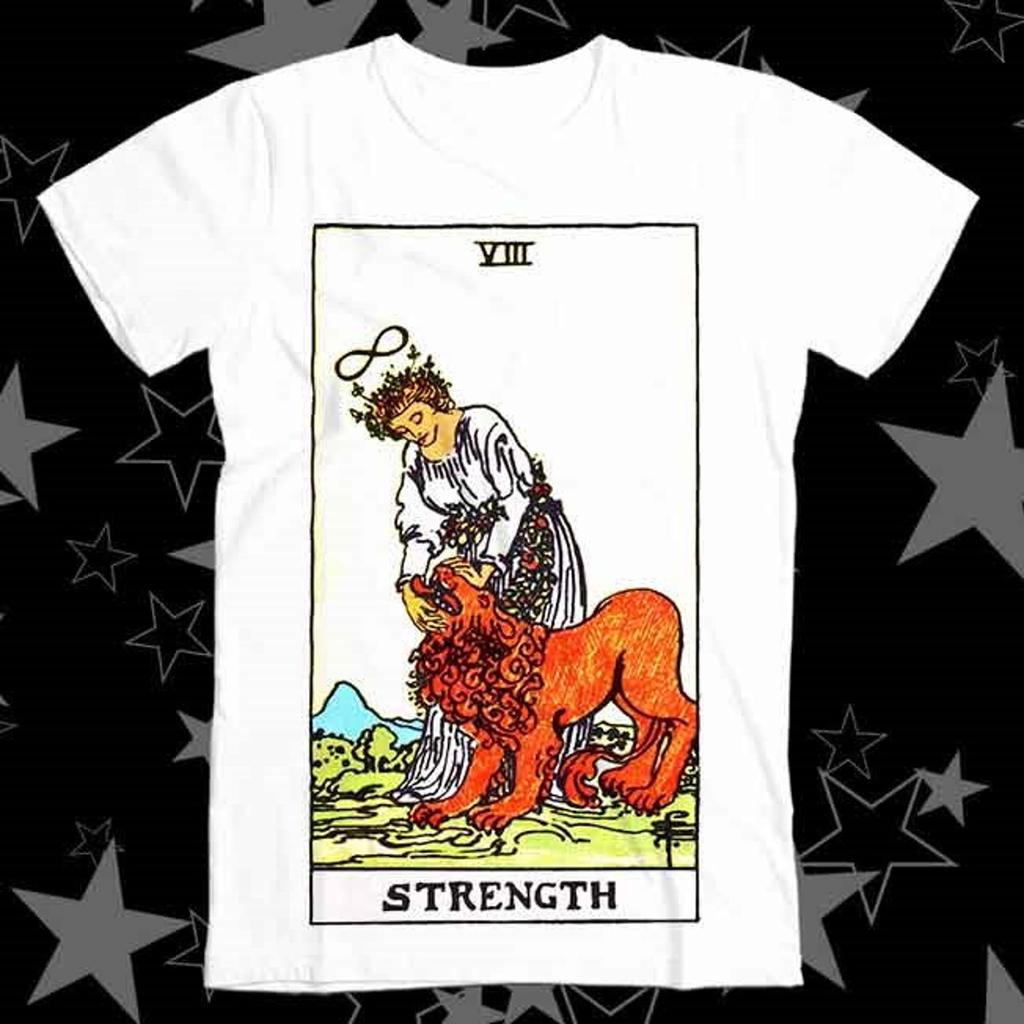 Tarot Deck Strength Power Card Best Seller Top Tee T Shirt 517