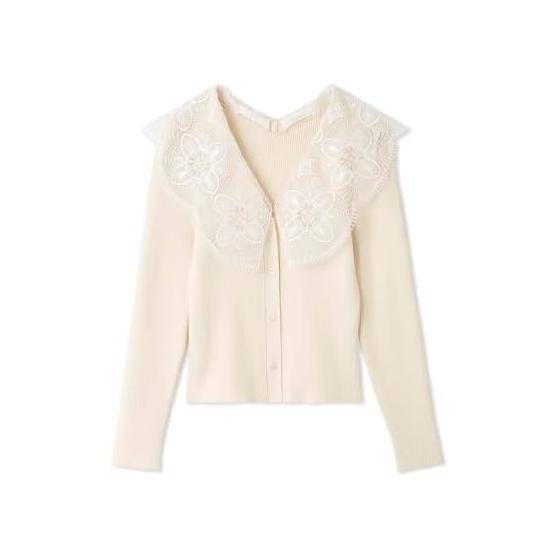 SNIDEL Embroidered Color Knit Tops SWNT261054 Women s
