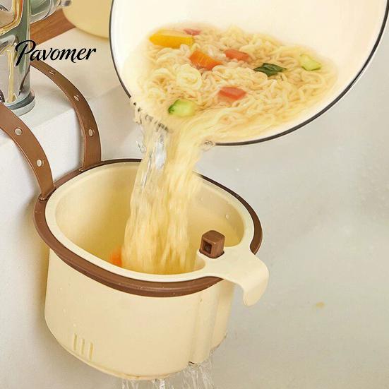 Practical Kitchen Sink Organizer Strainer Basket, Automatic Dumping Design, Hanging Durable PP Drain Filter Faucet Food Catcher, for Cleaning