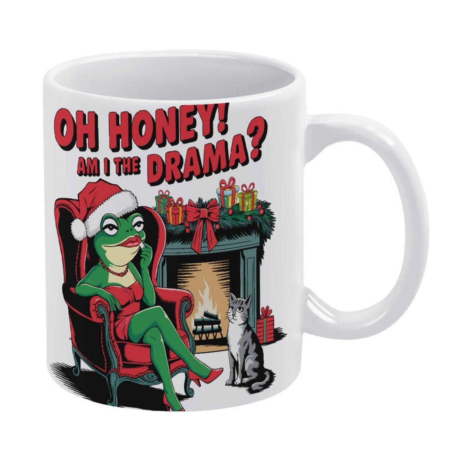 

1pc 11oz blank ceramic mug, double-sided printed coffee tea cup, strong glaze, modern style, easy to hold, suitable for gifting and home use білий