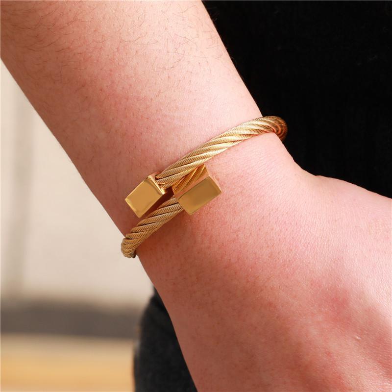 Geometric Crystal Bracelets For Men And Women Handmade Stainless Steel Jewelry Summer 2021