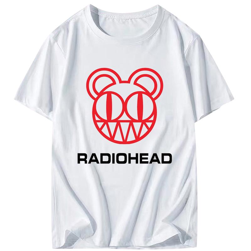 Vintage Radiohead T shirt Men Fashion Rock Band women T-shirt Tshirt Boy Tees top Short Sleeve Camisetas Men's Clothing