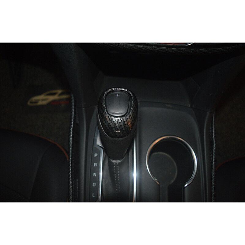 For Chevrolet Equinox 2018- Car Carbon ABS Grain Gear Shift Knob Cover Trim