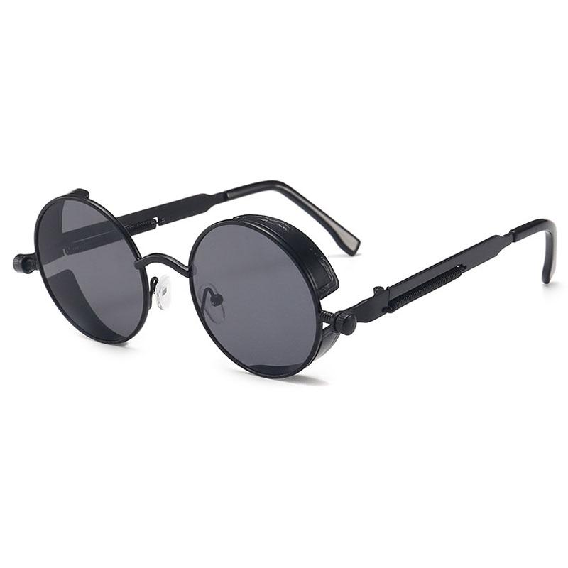 Classic Gothic Steampunk Sun Glasses Men's Women's Brand Designer Vintage Style Round Metal Material Glasses Frame Sun Eyeglasses High Quality UV400