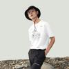 Li Ning CF Round Neck Pullover Letter Print Pattern Short Sleeve T-Shirt Men Tops Standard-White ATSU595-1
