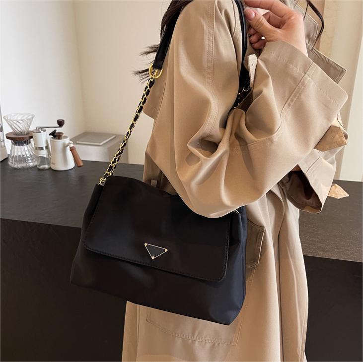 Geantă populară din pânză Oxford de capacitate mare Geantă de umăr cu lanț, ocazională, mică, pătrată