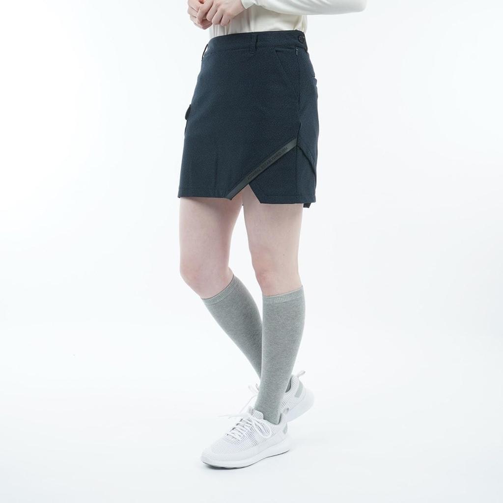 Admiral Golf ADLA293 Women's Tweed-Like Warm Stretch Tennis Skirt, Blue-Green, Size L