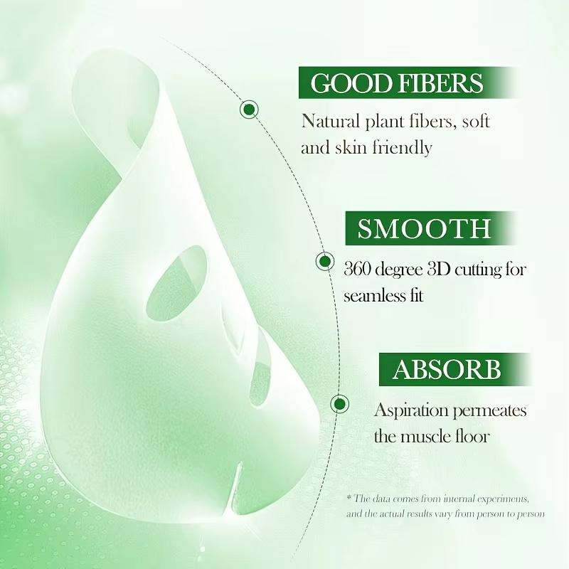 1/5/10pcs Unisex Adult Aloe Vera Facial Masks Moisturizing Face Sheets Glycerin Trehalose Alcohol-Free Fragrance-Free Types Skincare