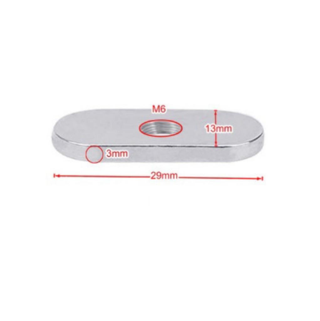 [4 Pc M6-316] Canoe Caravan Tent Kayakmodification Hardware 316 Stainless Steel Sliding Rail Track Locking Hanging Ring