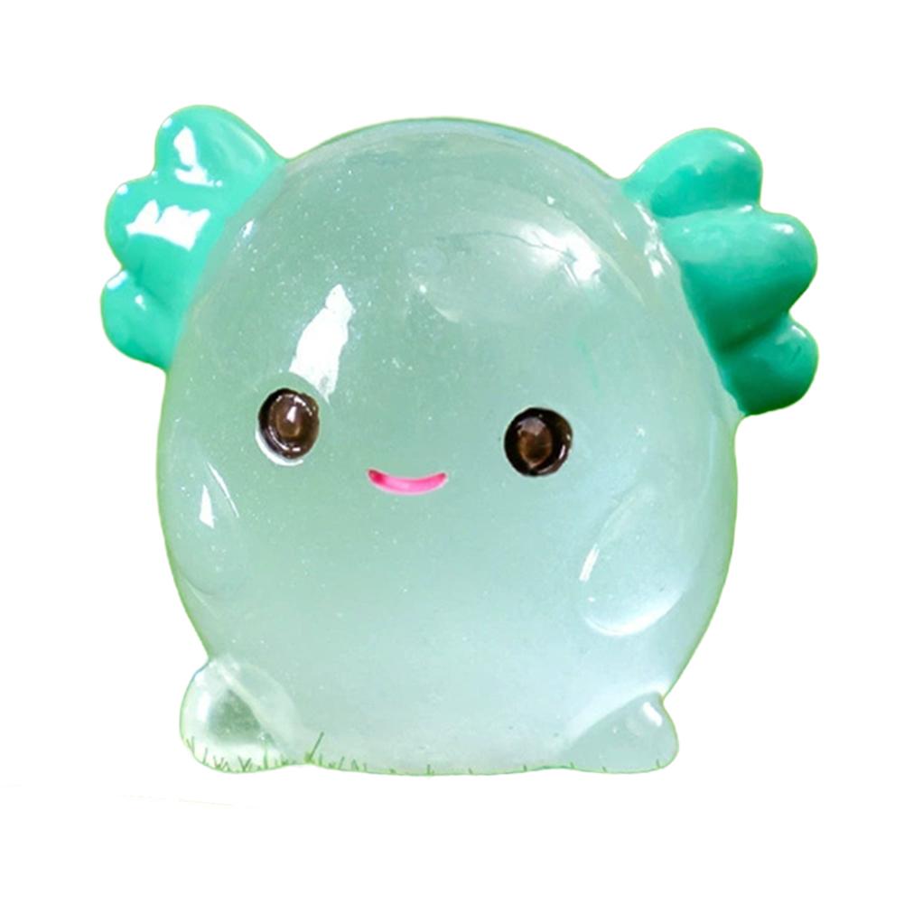 Glow in The Dark Axolotl Ornament Mini Hars Decoratie voor Feeëntuin Terrarium DIY Knutsel Nachtzicht Micro Landschap Cadeau