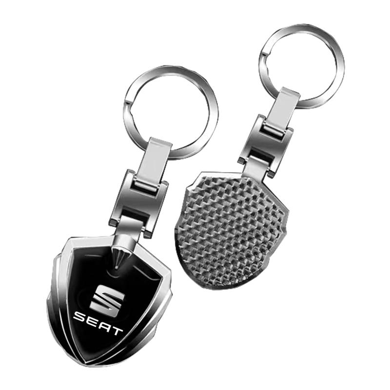 3D Metal Car Styling Keychain Key Chain Key Rings Pendant for SEAT Leon 5F Cordoba Alhambra MK3 Ibiza 5 6 MII Altea Toledo 3