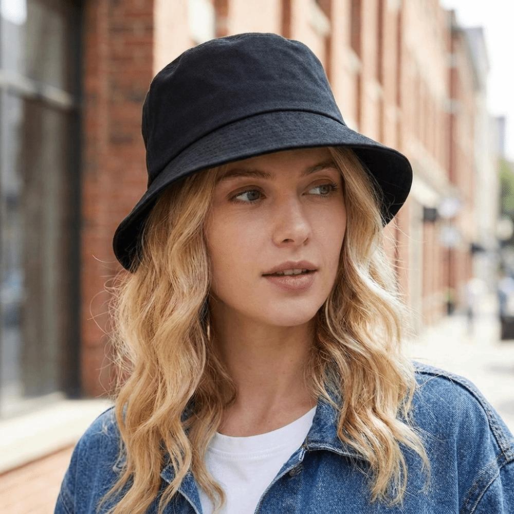 Wide Brim Fisherman Hat Foldable Sun Protection Hat Simple Bucket Hat  Travel Hiking