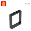 Non-Toxic 54Pcs/Lot 6154 1X4X4 Window Frame Building Blocks Moc House Accessories Compatible With Brick Children Toys Gift Box