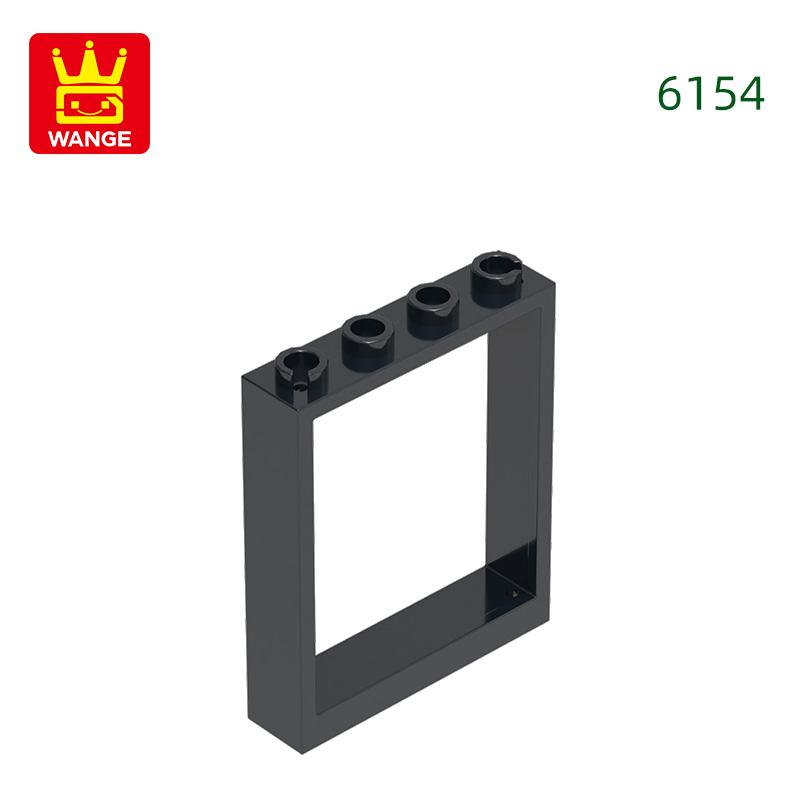 Non-Toxic 54Pcs/Lot 6154 1X4X4 Window Frame Building Blocks Moc House Accessories Compatible With Brick Children Toys Gift Box