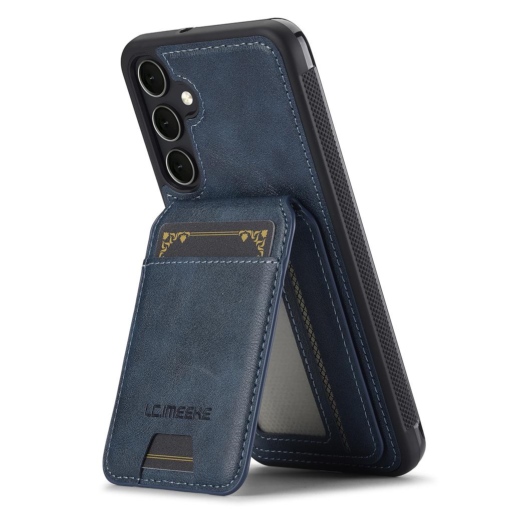 For Samsung Galaxy A55 5G Magnetic Case Detachable Card Holder Leather+TPU Mobile Cover