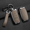 Car Key Case Cover For Land Rover Sport Freelander Discovery 4 Range Rover Sport LR4 2010-2012 Zinc Alloy Leather Auto Keychain