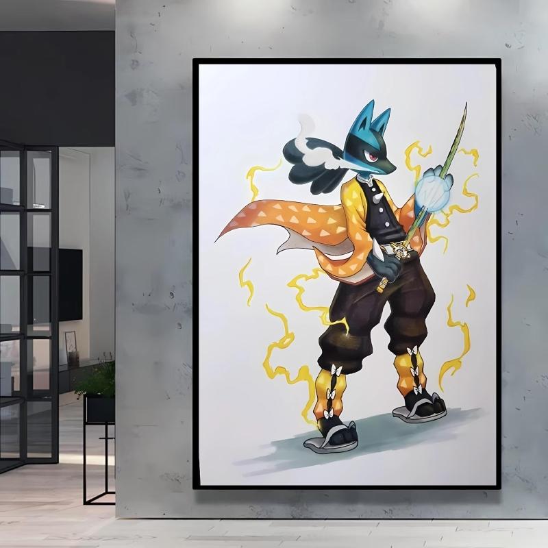 Canvas HD Prints Pokemon Blaziken Cartoon Character Images Modern Living Room Home Decor Aesthetic Poster Classic Children Gifts