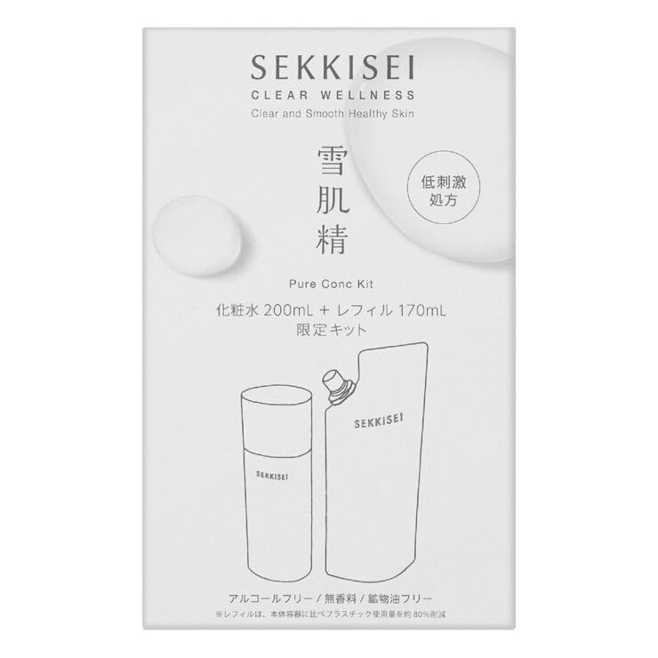 

Sekkisei Clear Wellness Pure Conch Kit Lotion 200mL Refill 170mL Set [Costco] +