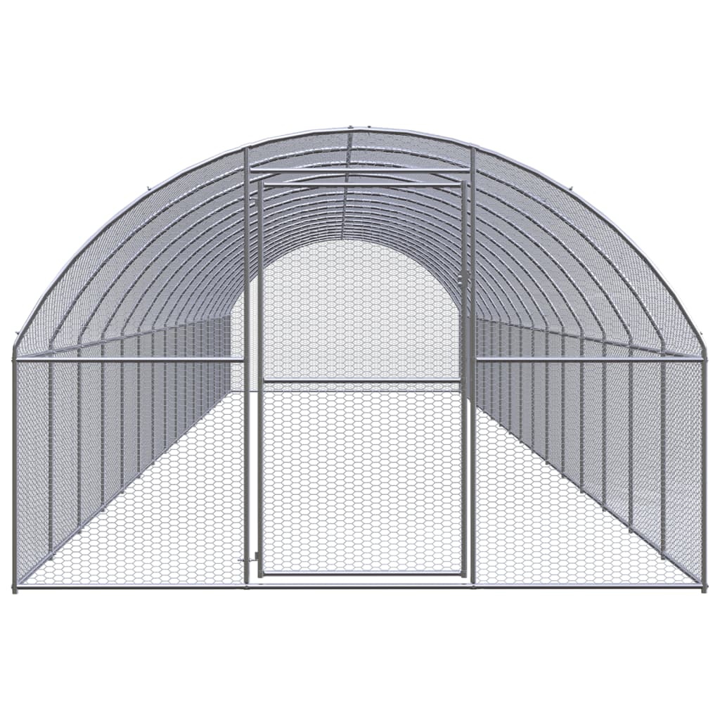 Vidaxl Gabbia Esterna Per Polli, 3X16X2 M, Acciaio Zincato