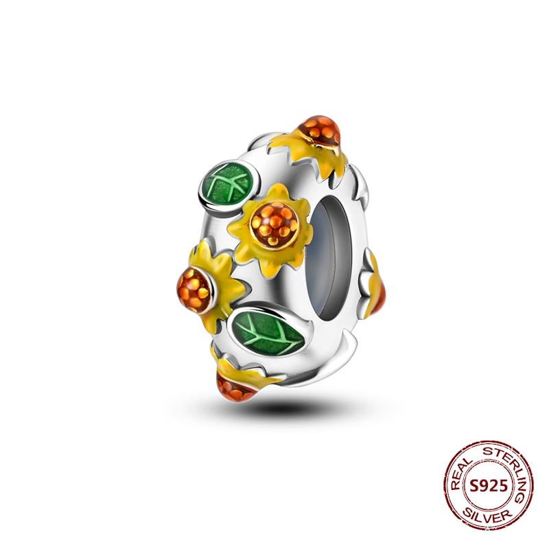 Chameleon Luminous Firefly Charm Fit  S925 Original Bracelets Butterfly S925 Silver Beads For DIY Jewelry Birthday Gift
