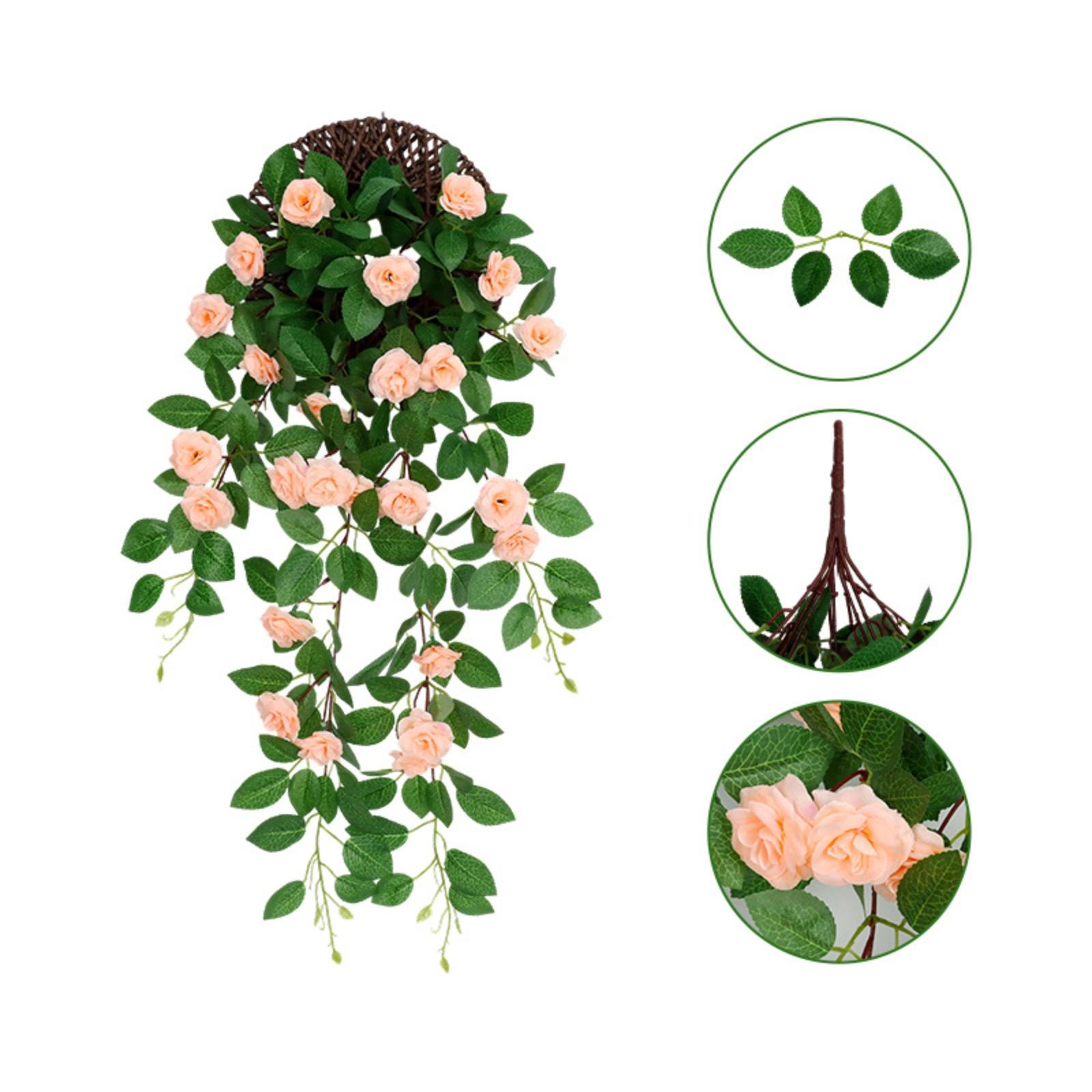 

0,9 м Искусственная цветочная лоза, Искусственная цветочная лоза, Пластиковый цветок, Маскировка трубы, Украшение балкона One Size