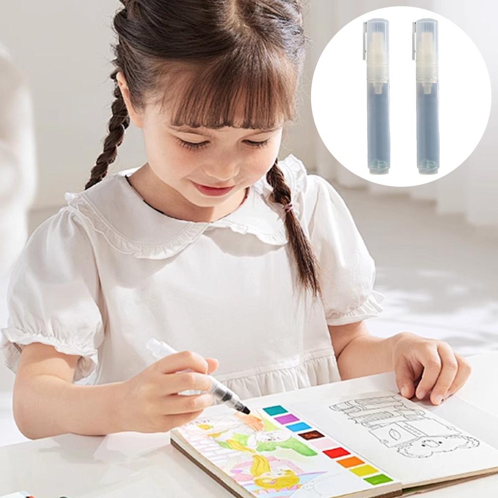 2Pcs 8mm Flat Tip Empty Paint Pens Acrylics Empty Marker Clear Pen Rod Refillable Empty Paint Marker for School Office