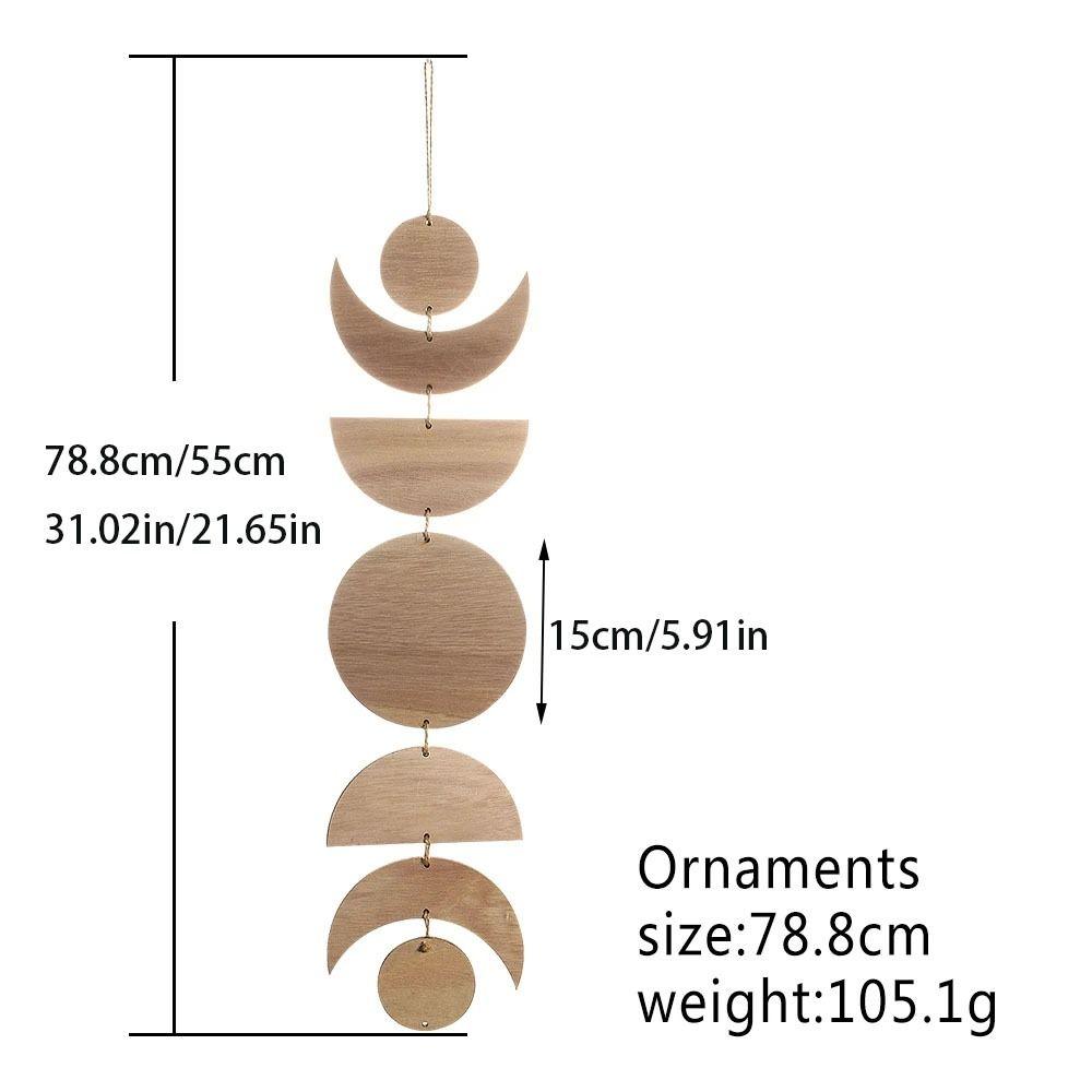 Art Hand Woven Home Decoration Wall Decor Wooden Pendant Wood Chip Pendant Celestial Ornament