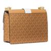 MICHAEL KORS Greenwich Classic Colorblock Logo Coated Canvas Shoulder Crossbody Bag Small Women's Brown and White