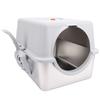 Cat Litter Box Enclosed Large Stainless Steel Base Easy Clean Mess Proof Odor Control   Resist Design Dual Entry Options with Scoop