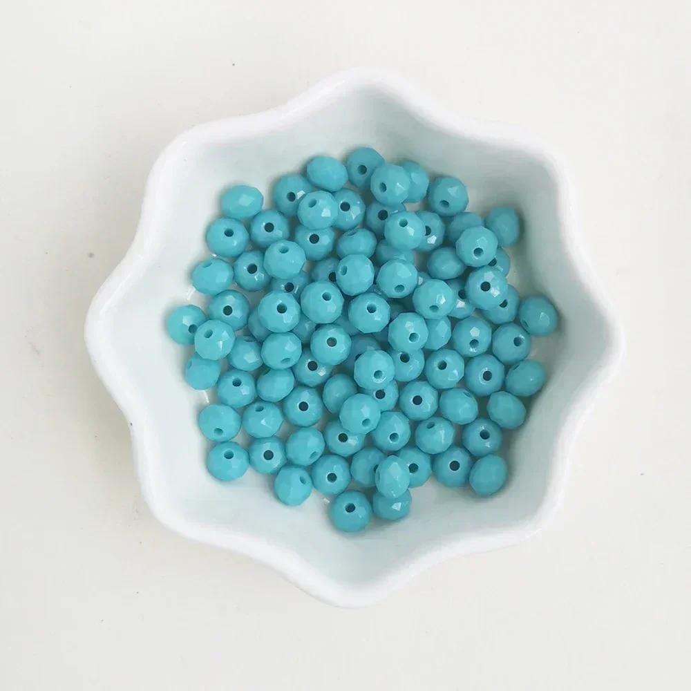 50 Stück Kristall Rondell Facettierte Glasperlen Für Schmuckherstellung DIY Damen Armband Halskette Schmuckzubehör 4*6mm