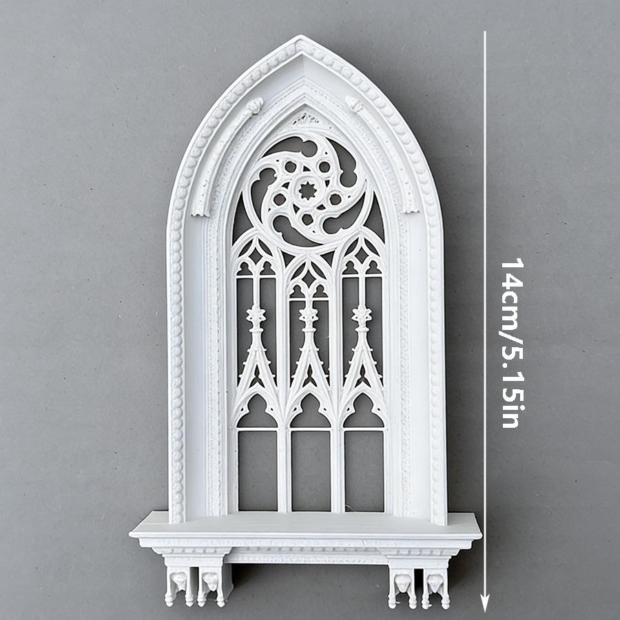 

3D миниатюрное окно для кукольного домика в готическом стиле для универсальных планировок