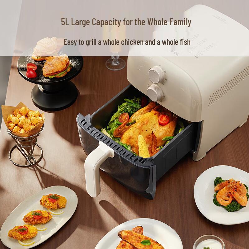 Supor 5L Automatic Visible No-Flip Air Fryer CN Plug (adapter Included)
