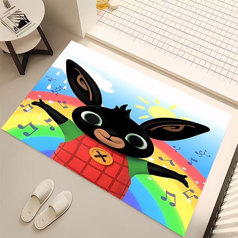 1pc Bing Print Area Rug - Soft, Washable Non-Slip Indoor Mat, Living Room, Home Office Decorative Rug,Office Decorative