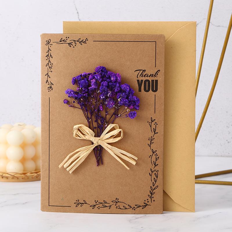 2025 Creative 3D Dried Flower Birthday & Thank You Card for Teachers