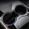 Center Console Water Cup Storage Box Frame Cover Trim Accessories Interior For Tesla Model 3 2018 -  / Model Y  - 2024