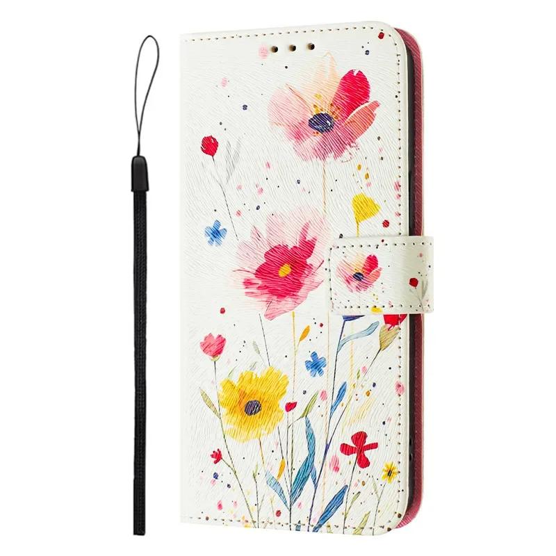 Luxury Flip Leather Case For Redmi 14C Flip Cover on For Xiaomi Redmi 14C 14R A4 Turbo 4 5G 14 C Wallet Bags Flower Cases Shell