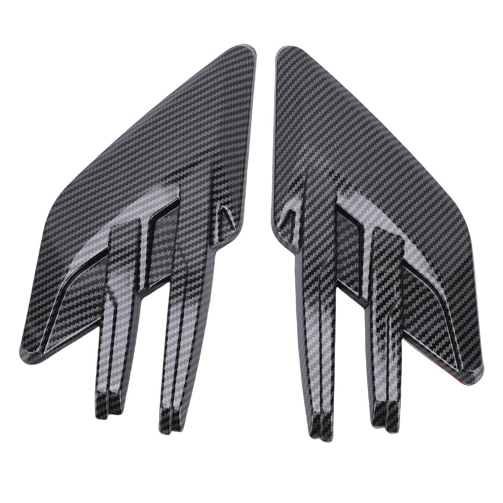 2Pcs Car Front Side Vent Trim Carbon Fiber Style Mudguard Air Wing Vent Trim Decoration Sporty Spoiler for Cars Trucks
