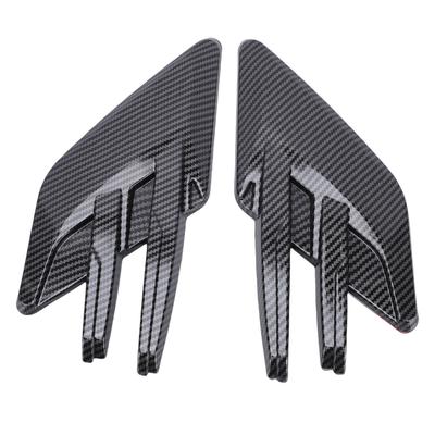 2Pcs Car Front Side Vent Trim Carbon Fiber Style Mudguard Air Wing Vent Trim Decoration Sporty Spoiler for Cars Trucks
