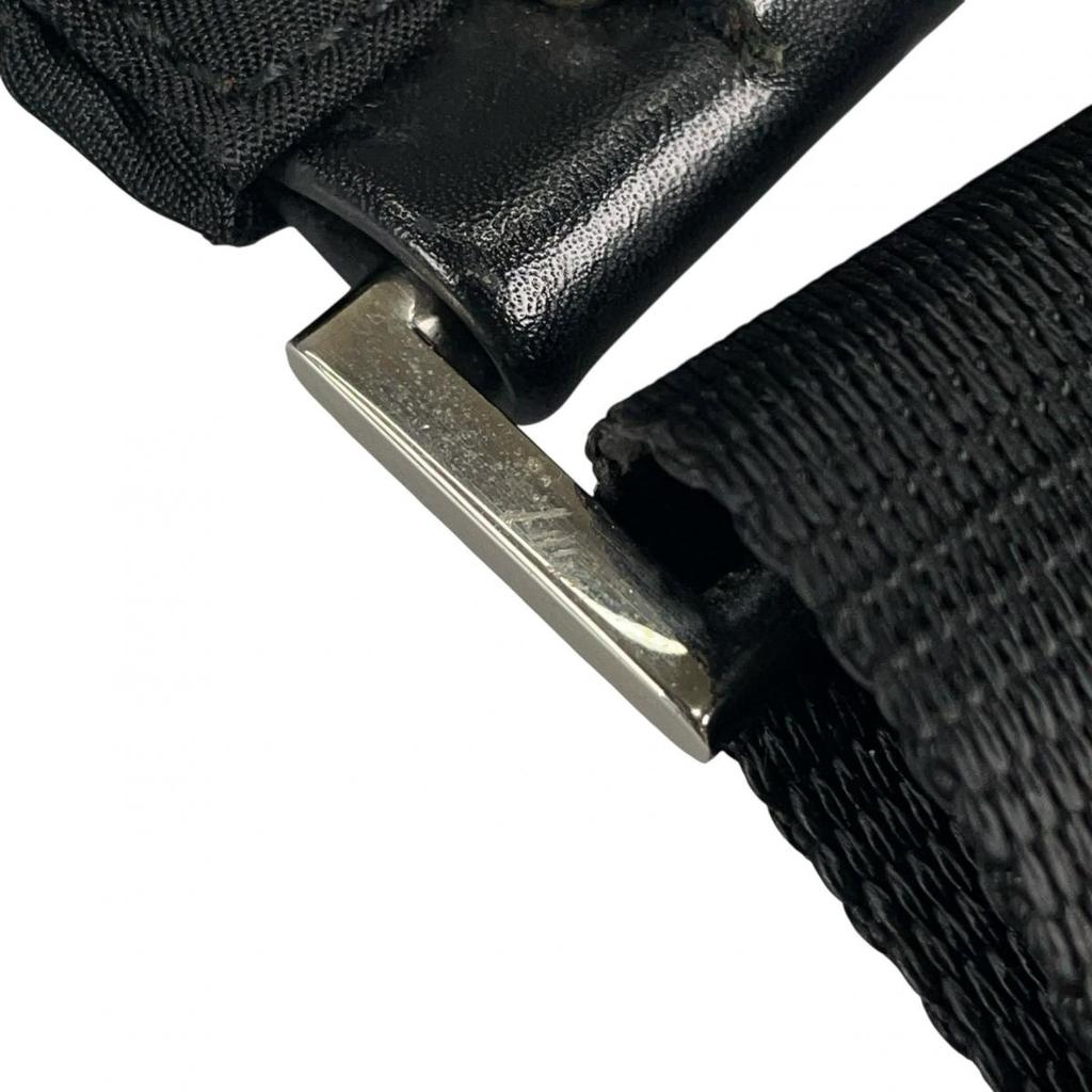 Prada Re-Nylon Triangular Logo Shoulder Bag Nylon Black Women BT0520 Used
