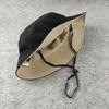 Big Head Circumference Solid Color Bucket Hat Double-sided Black Pink Sun Hat Sun Protection Dome Outdoor Leisure Large Size Men's Hat Tide