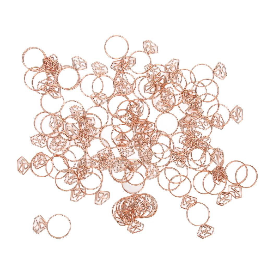 80pcs   Shape Paper Clips Rustproof Multifunction Multifunction with Clear Box for   School